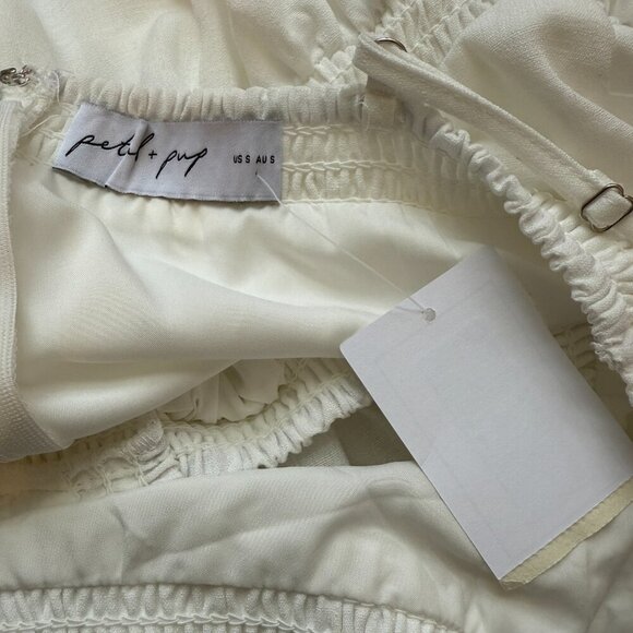 Petal + Pup Madi Maxi Dress Womens Small White Sleeveless Cut Out Flowy Boho NWT - Picture 13 of 15